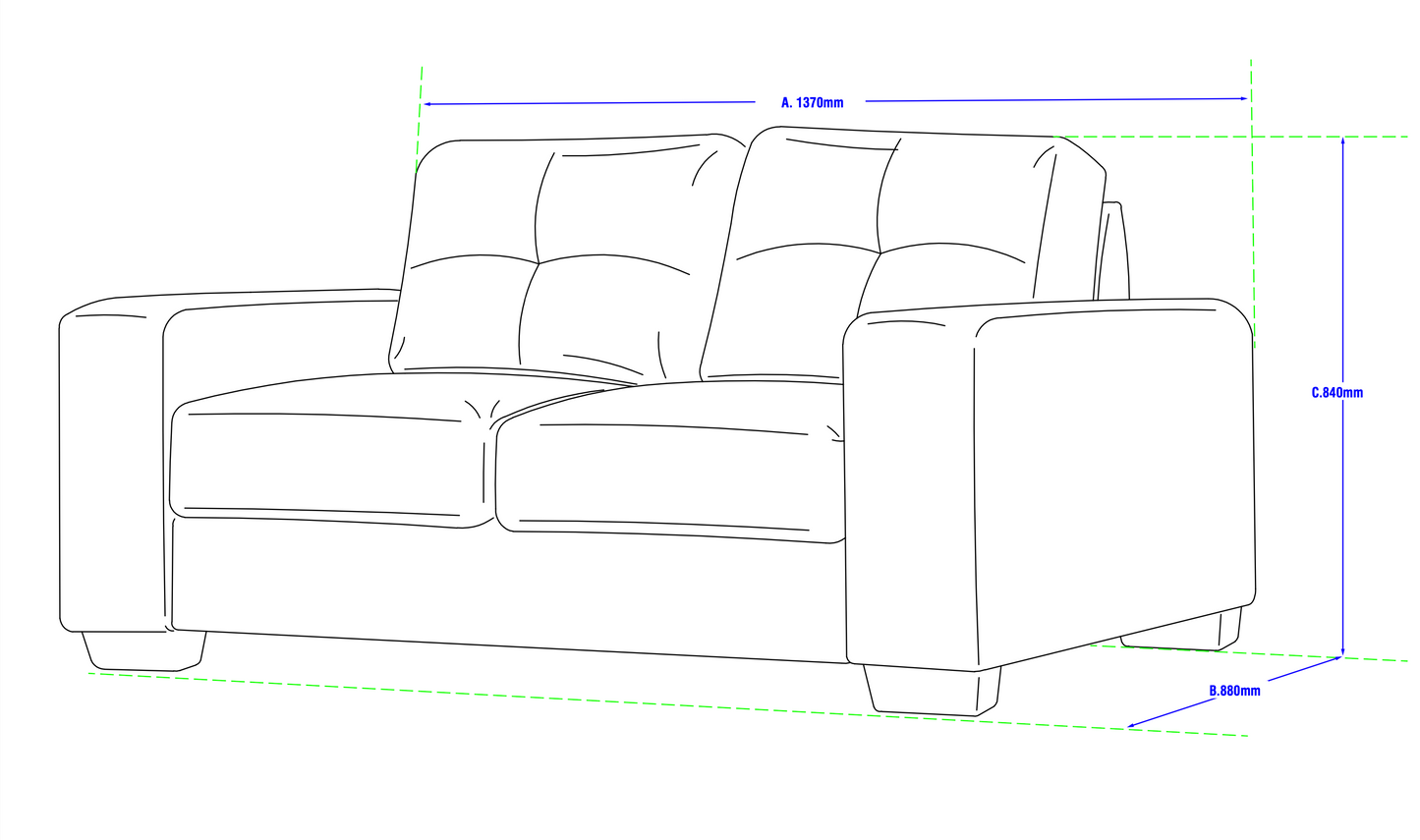 Stockholm Fabric Sofa