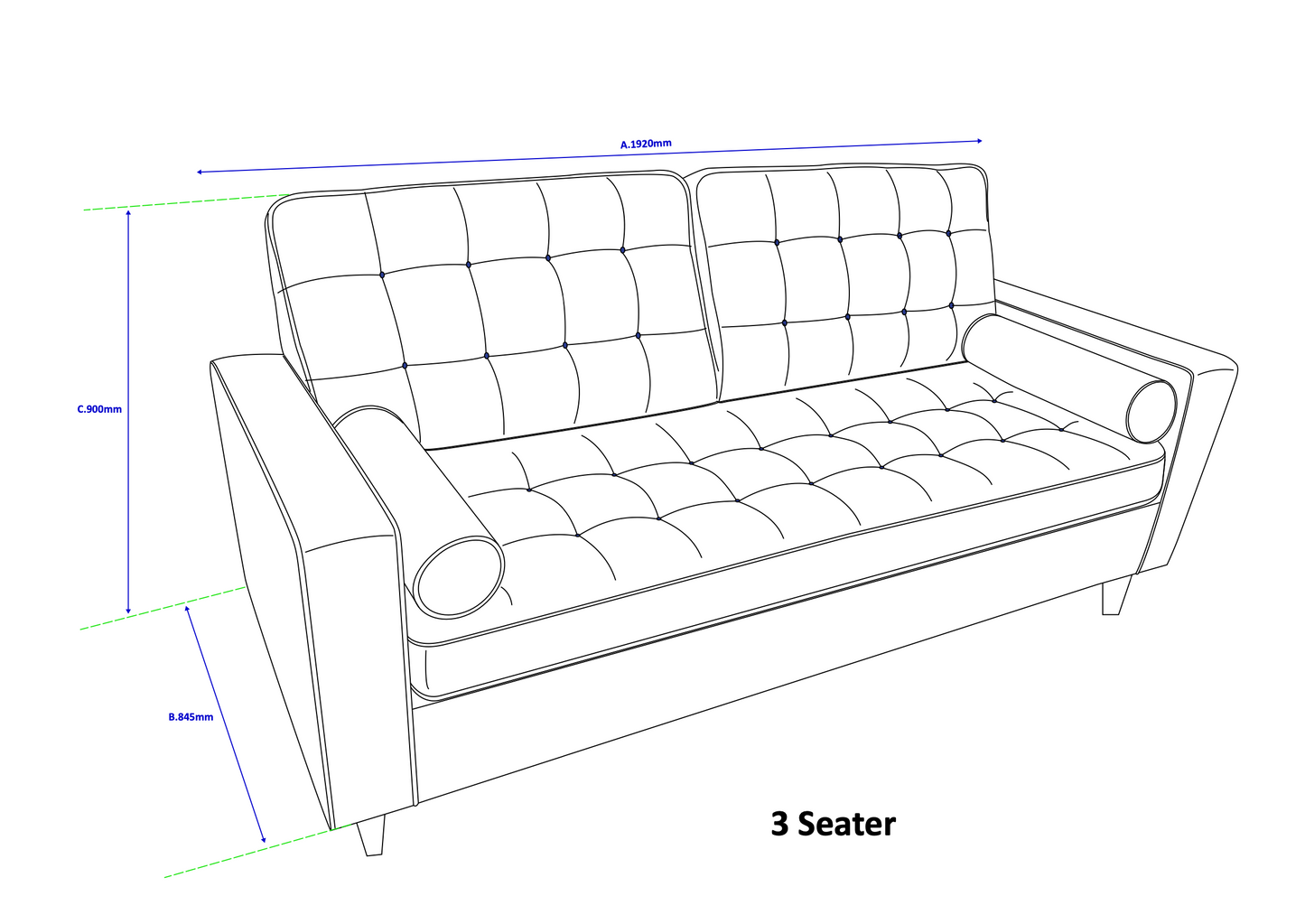 Moscow Fabric Sofa