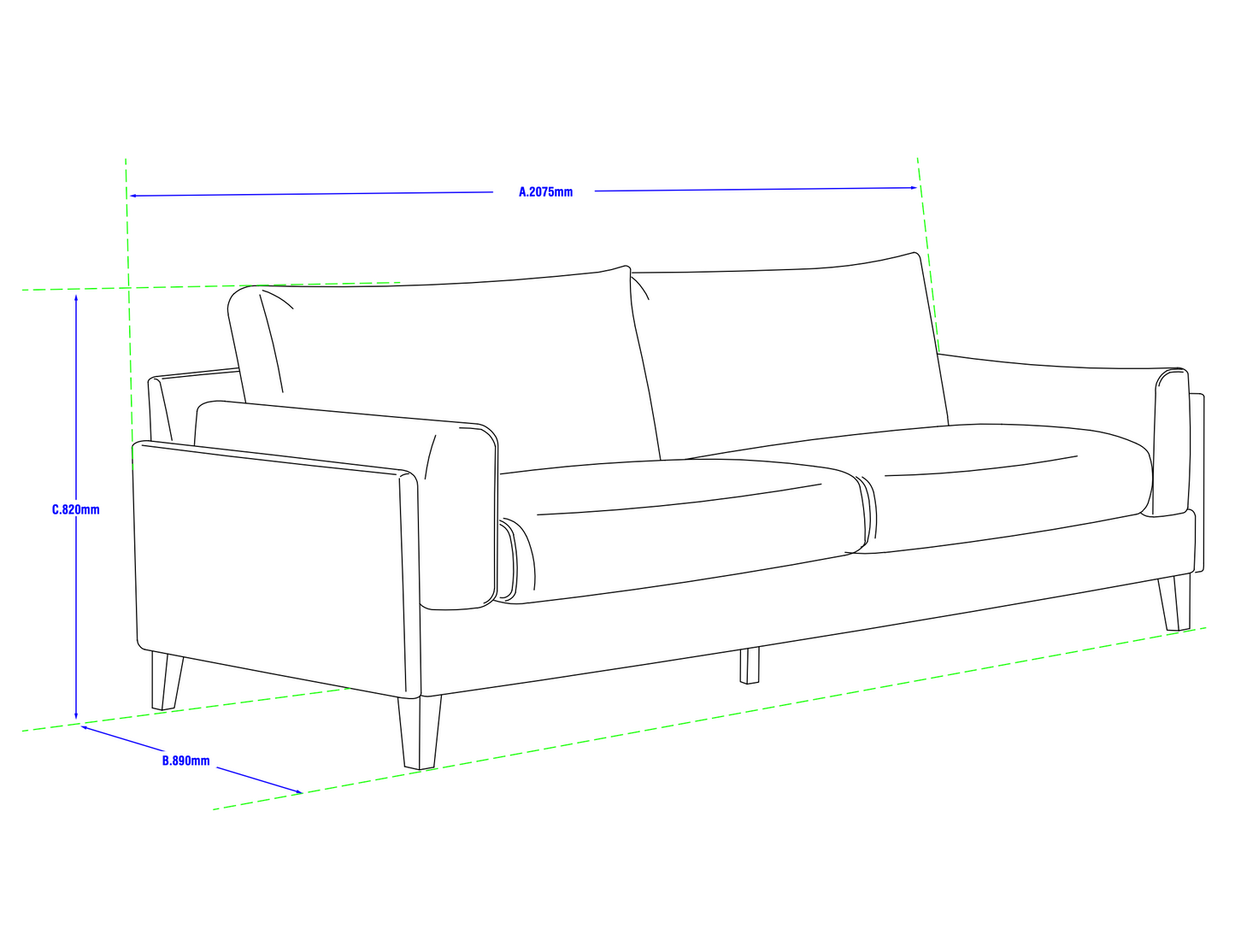 London Fabric Sofa
